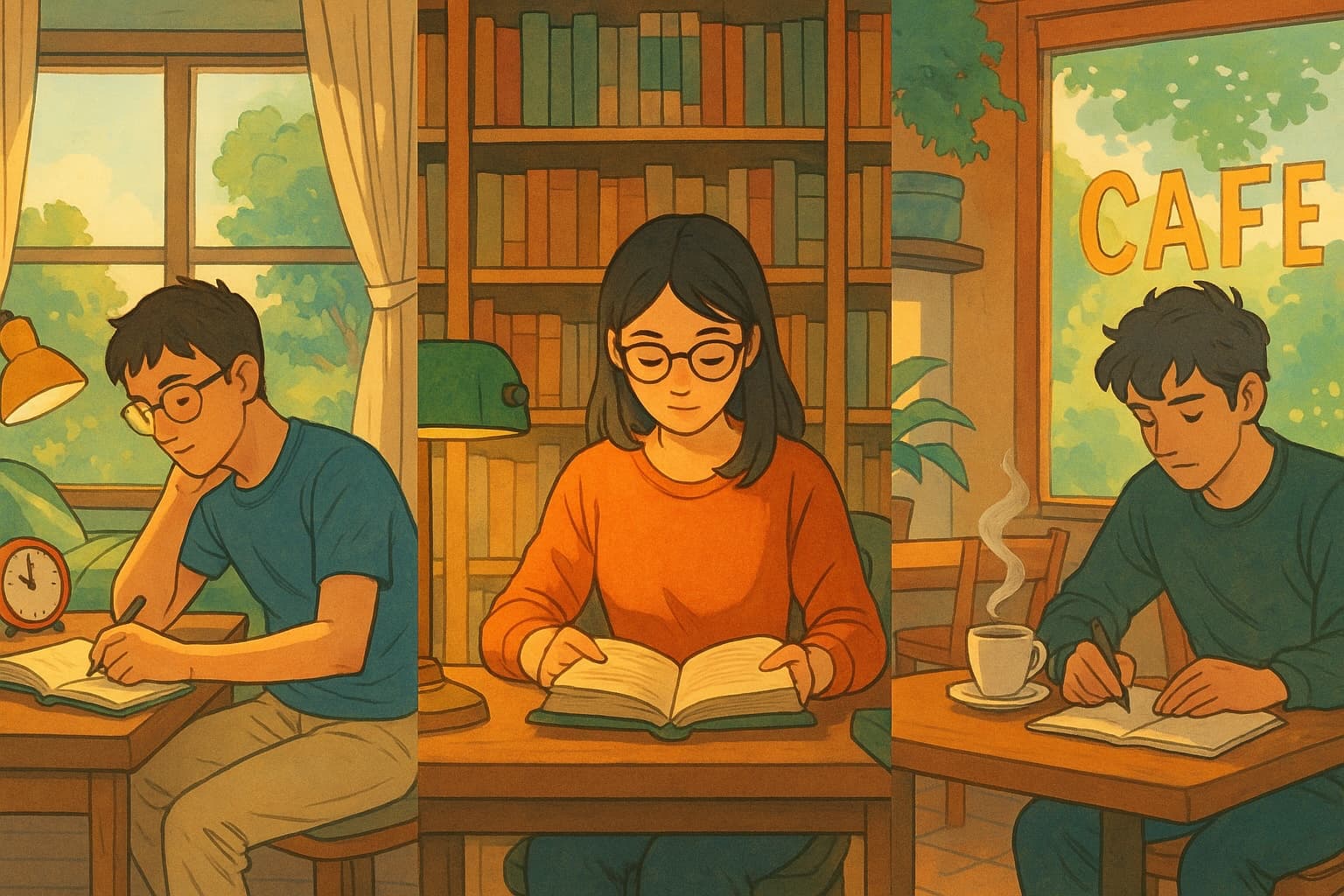 Best Study Environments: Library, Cafe, or Home?